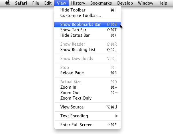 Show your bookmarks bar